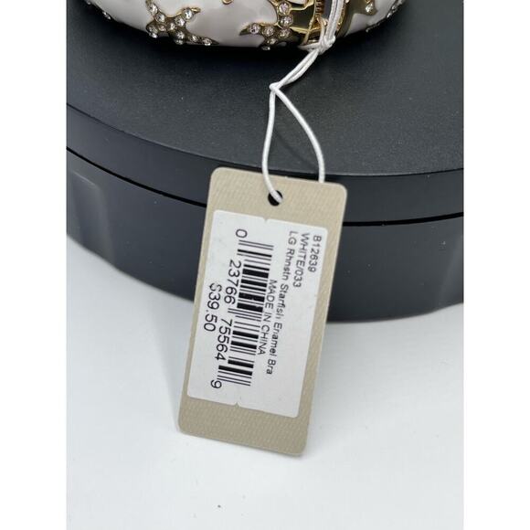 TOMMY BAHAMA GOLD PLATED
WHITE PAVE RHINESTONE STARFISH
BRACELET NWT - Picture 10 of 10